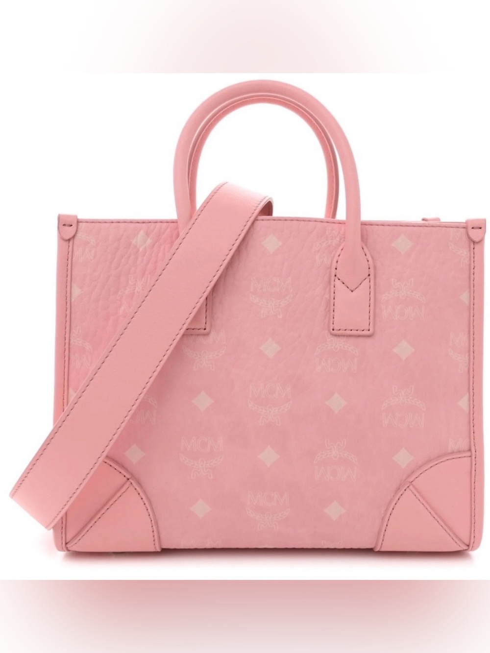 MCM Limited Pink Edition Visetos Tote Bag, Small, Women's